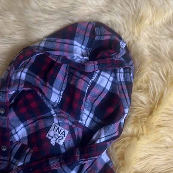 ARTIZIA TNA hooded plaid flannel shirt - Picture 2 of 7